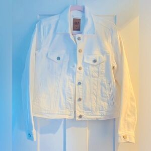 GAP White Womens Jean Jacket Classic Denim Style
